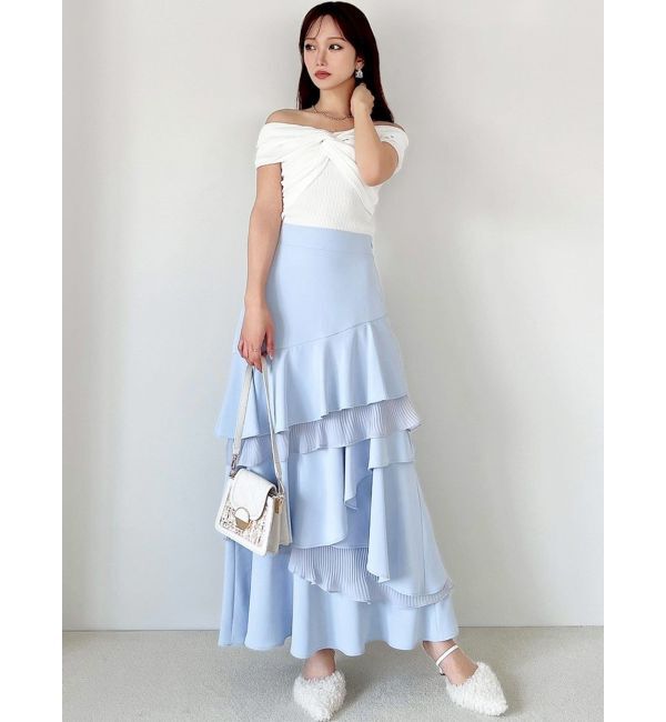 RESEXXY「ツイストオフショルニットトップス」|ニット・セーター|