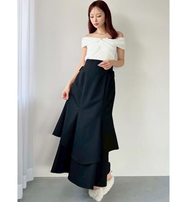 RESEXXY「ツイストオフショルニットトップス」|ニット・セーター|