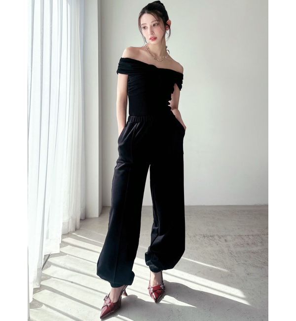 RESEXXY「ツイストオフショルニットトップス」|ニット・セーター|