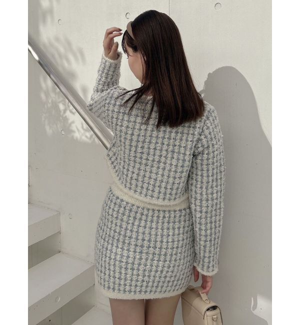 dazzlin「【SETUP】ツイードライクニットミニスカート※セットアップ対応」|スカート|