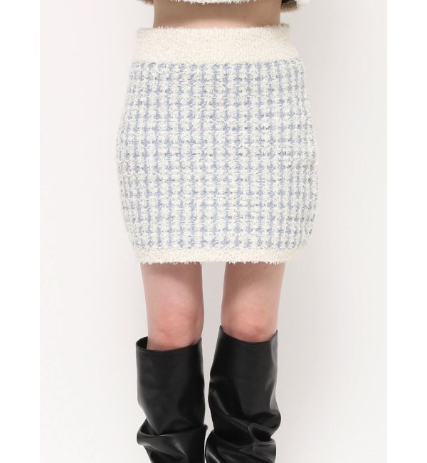 dazzlin「【SETUP】ツイードライクニットミニスカート※セットアップ対応」|スカート|