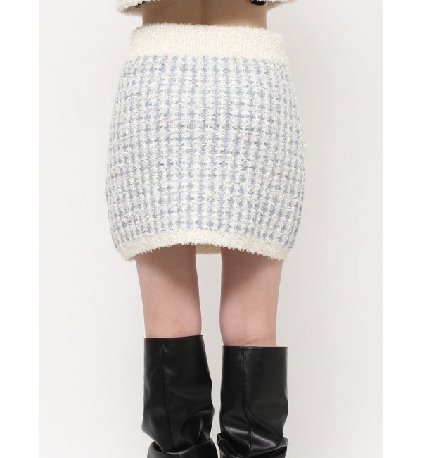 dazzlin「【SETUP】ツイードライクニットミニスカート※セットアップ対応」|スカート|