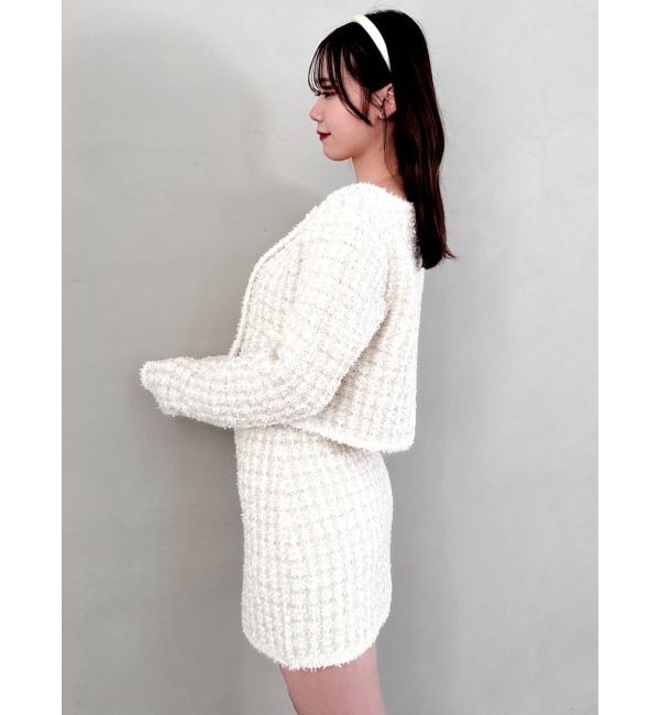 dazzlin「【SETUP】ツイードライクニットミニスカート※セットアップ対応」|スカート|