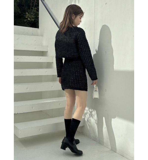 dazzlin「【SETUP】ツイードライクニットミニスカート※セットアップ対応」|スカート|