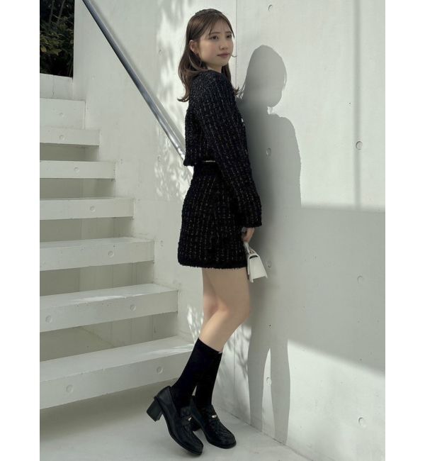 dazzlin「【SETUP】ツイードライクニットミニスカート※セットアップ対応」|スカート|