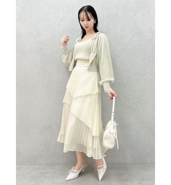 dazzlin「ランダムシアープリーツティアードスカート」|スカート|