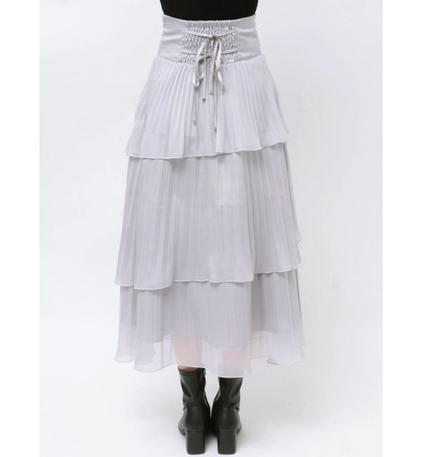 dazzlin「ランダムシアープリーツティアードスカート」|スカート|