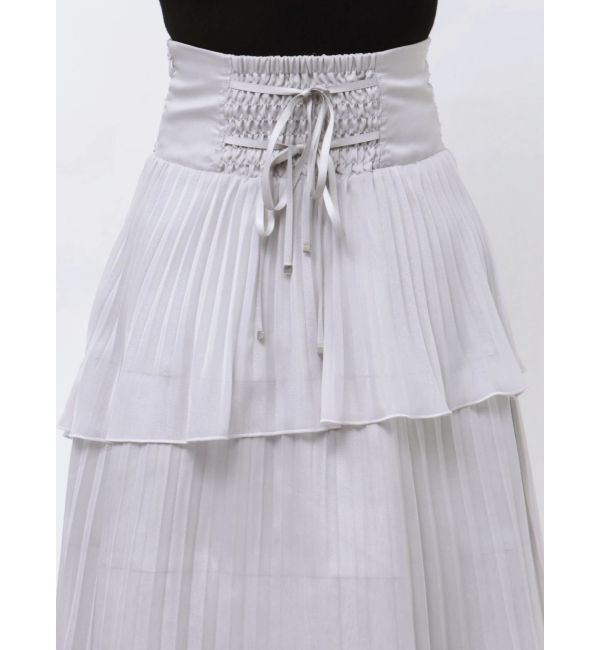 dazzlin「ランダムシアープリーツティアードスカート」|スカート|