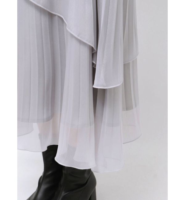 dazzlin「ランダムシアープリーツティアードスカート」|スカート|