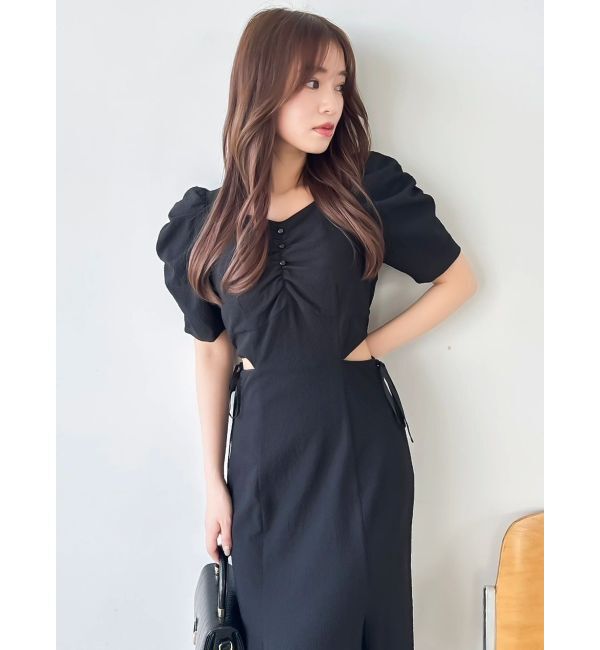 dazzlin「ウエストカットアウトパイピングワンピース」|ワンピース|