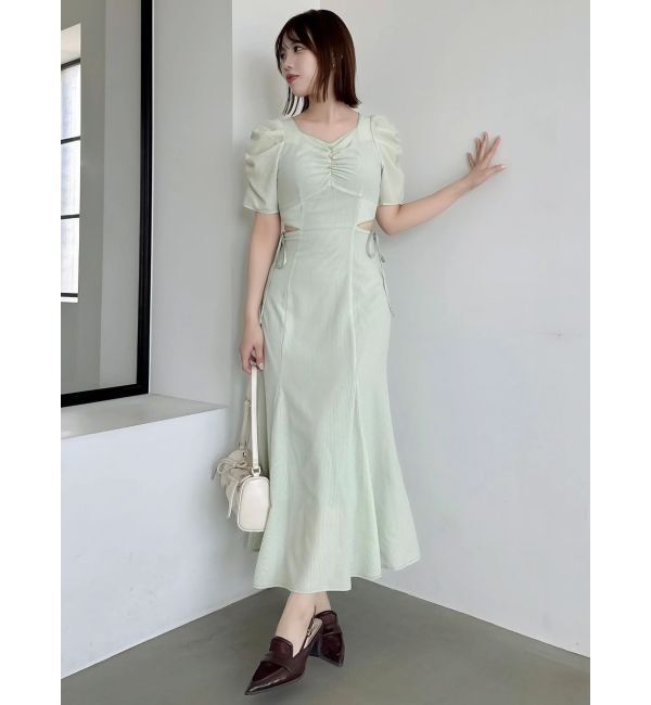 dazzlin「ウエストカットアウトパイピングワンピース」|ワンピース|