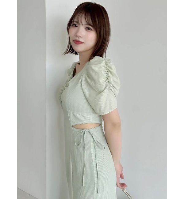 dazzlin「ウエストカットアウトパイピングワンピース」|ワンピース|