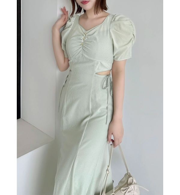 dazzlin「ウエストカットアウトパイピングワンピース」|ワンピース|