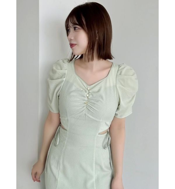 dazzlin「ウエストカットアウトパイピングワンピース」|ワンピース|