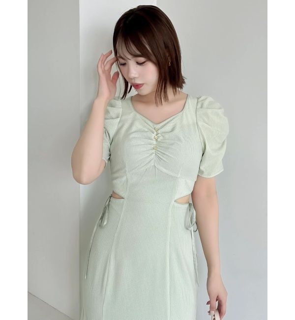 dazzlin「ウエストカットアウトパイピングワンピース」|ワンピース|