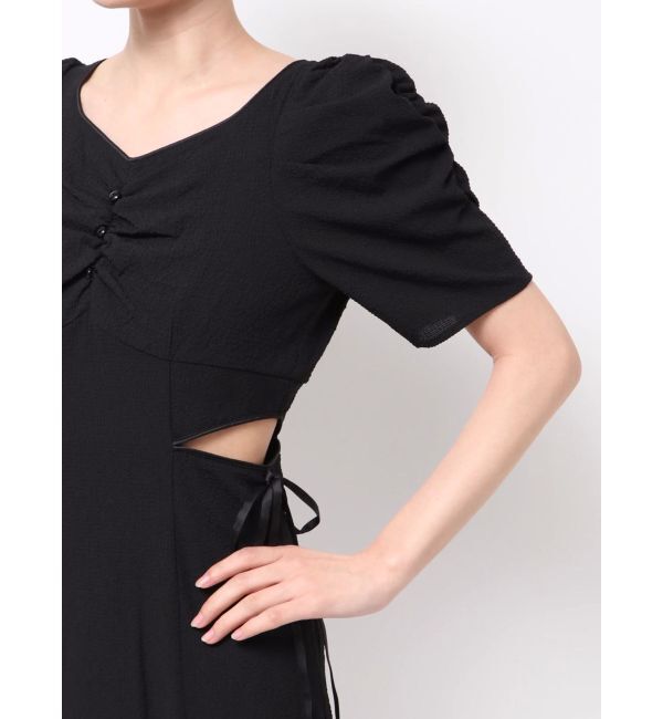 dazzlin「ウエストカットアウトパイピングワンピース」|ワンピース|