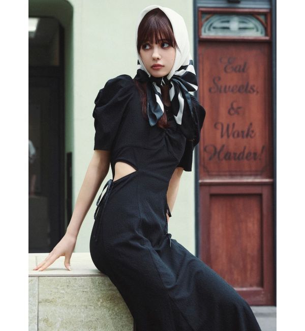 dazzlin「ウエストカットアウトパイピングワンピース」|ワンピース|