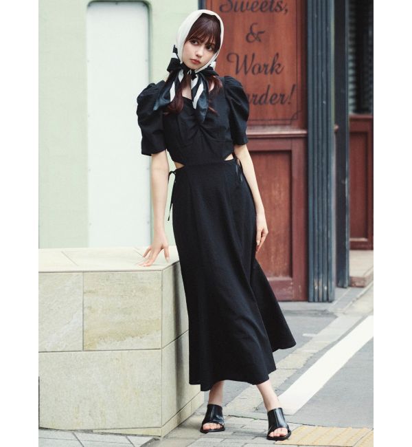 dazzlin「ウエストカットアウトパイピングワンピース」|ワンピース|