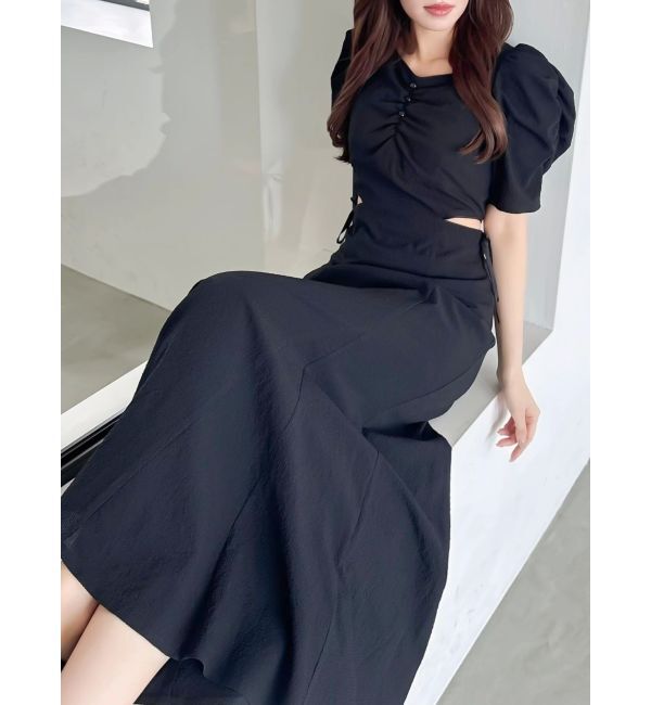 dazzlin「ウエストカットアウトパイピングワンピース」|ワンピース|