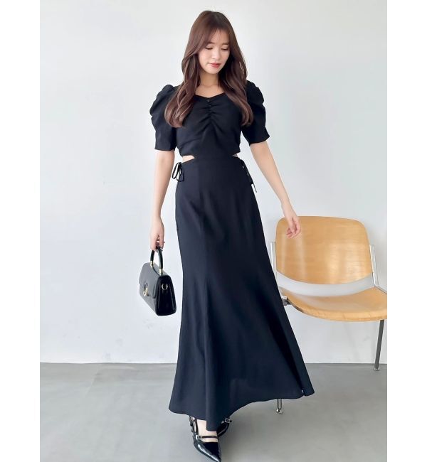 dazzlin「ウエストカットアウトパイピングワンピース」|ワンピース|