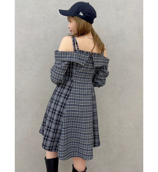 dazzlin「レイヤードイレヘムシャツワンピース」|ワンピース|