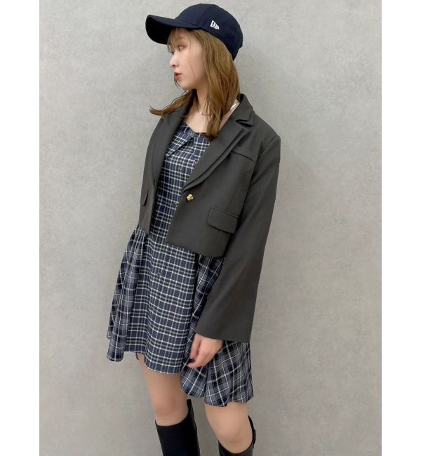 dazzlin「レイヤードイレヘムシャツワンピース」|ワンピース|