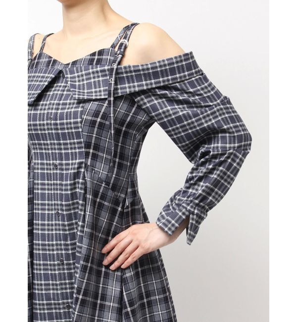 dazzlin「レイヤードイレヘムシャツワンピース」|ワンピース|