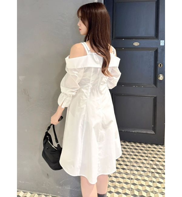 dazzlin「レイヤードイレヘムシャツワンピース」|ワンピース|