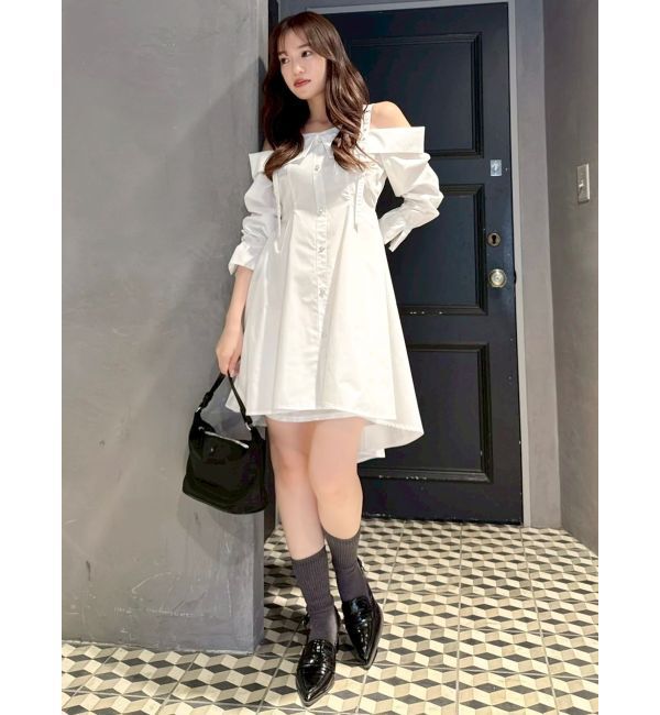 dazzlin「レイヤードイレヘムシャツワンピース」|ワンピース|