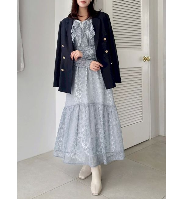 dazzlin「バックリボンレースフリルワンピース」|ワンピース|