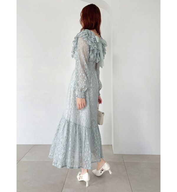 dazzlin「バックリボンレースフリルワンピース」|ワンピース|