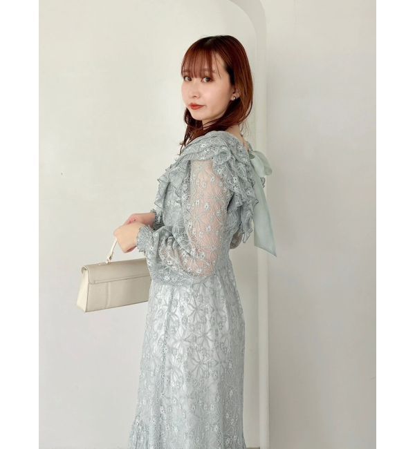 dazzlin「バックリボンレースフリルワンピース」|ワンピース|