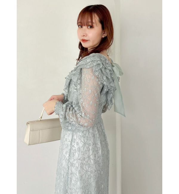dazzlin「バックリボンレースフリルワンピース」|ワンピース|