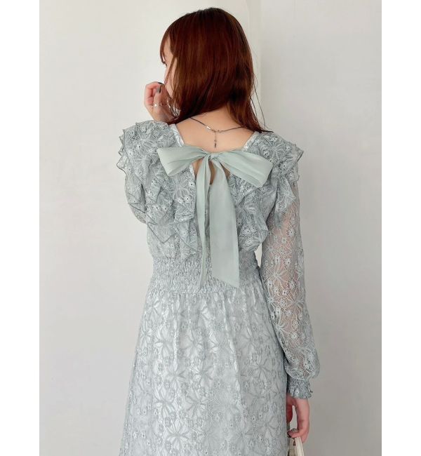 dazzlin「バックリボンレースフリルワンピース」|ワンピース|