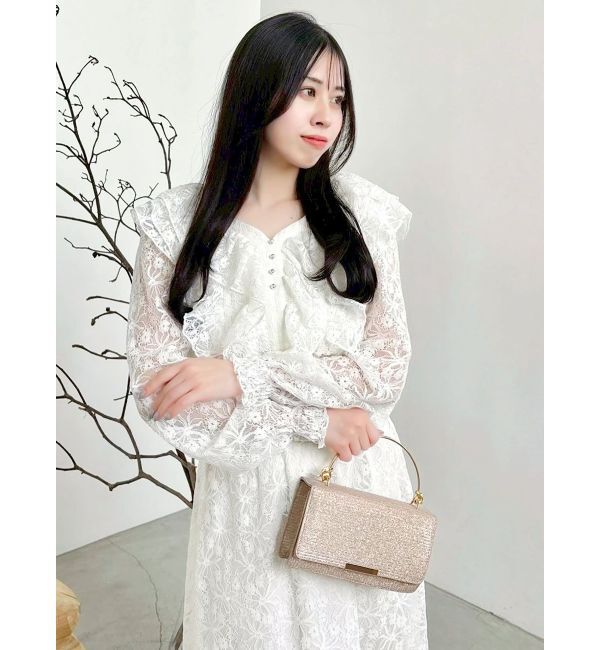 dazzlin「バックリボンレースフリルワンピース」|ワンピース|