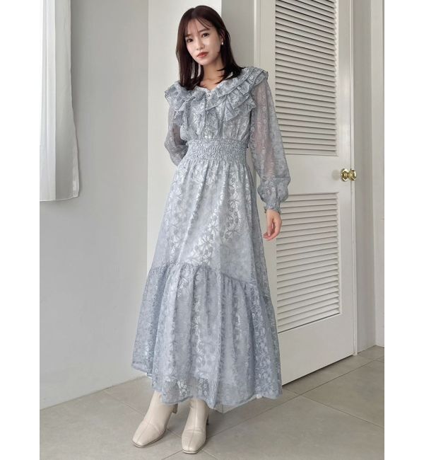 dazzlin「バックリボンレースフリルワンピース」|ワンピース|