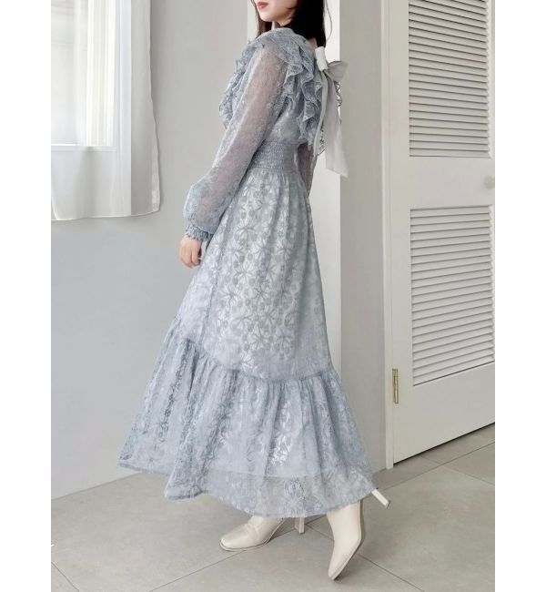 dazzlin「バックリボンレースフリルワンピース」|ワンピース|