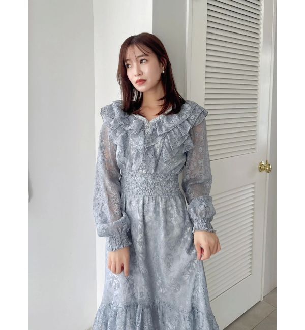 dazzlin「バックリボンレースフリルワンピース」|ワンピース|