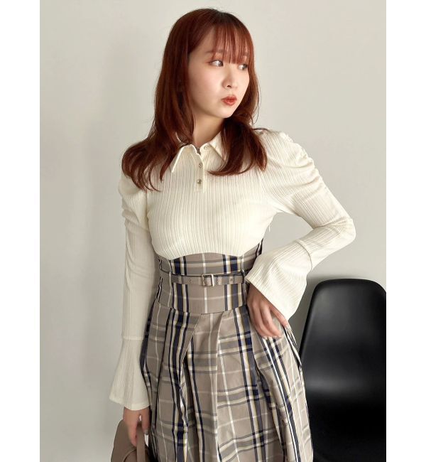 dazzlin「シャツカラーコルセットタックワンピース」|ワンピース|