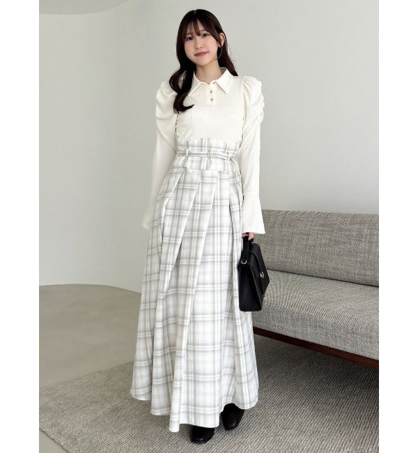 dazzlin「【追加生産分/新色あり】シャツカラーコルセットタックワンピース」|ワンピース|