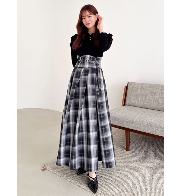 dazzlin「【追加生産分/新色あり】シャツカラーコルセットタックワンピース」|ワンピース|