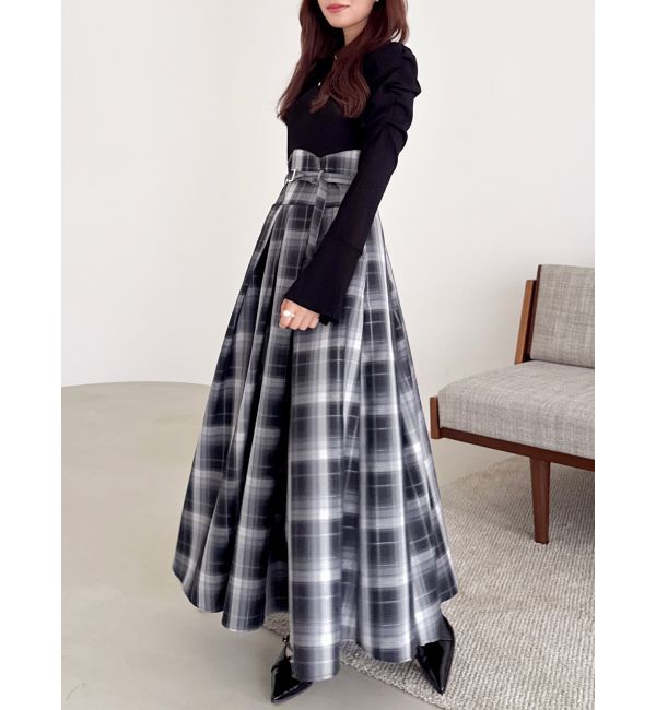 dazzlin「【追加生産分/新色あり】シャツカラーコルセットタックワンピース」|ワンピース|ブラック