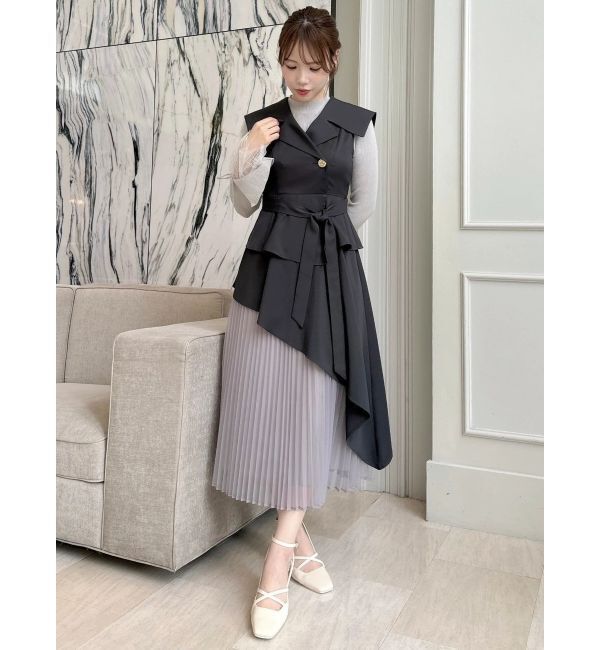 dazzlin「【復刻】アシメプリーツトレンチワンピース」|ワンピース|