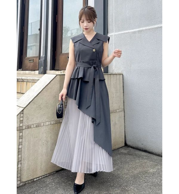 dazzlin「【復刻】アシメプリーツトレンチワンピース」|ワンピース|