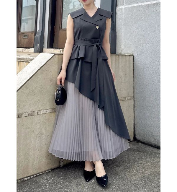 dazzlin「【復刻】アシメプリーツトレンチワンピース」|ワンピース|