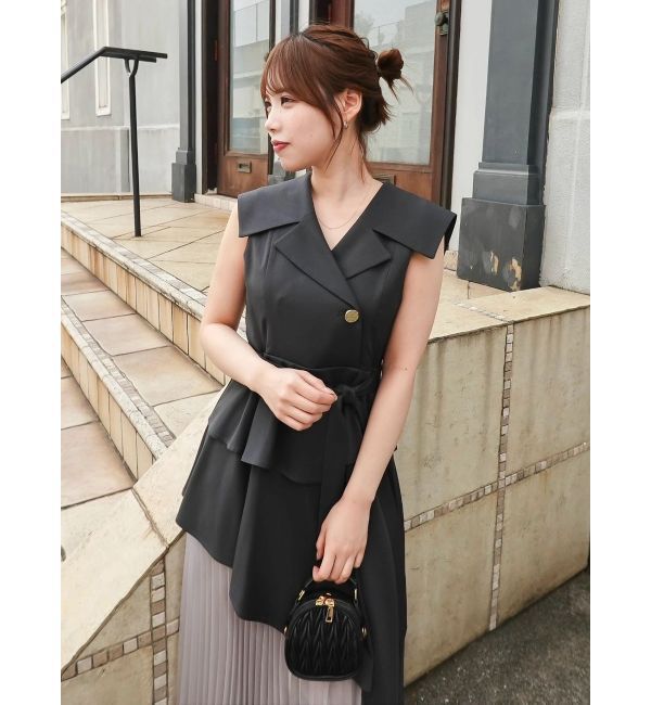 dazzlin「【復刻】アシメプリーツトレンチワンピース」|ワンピース|