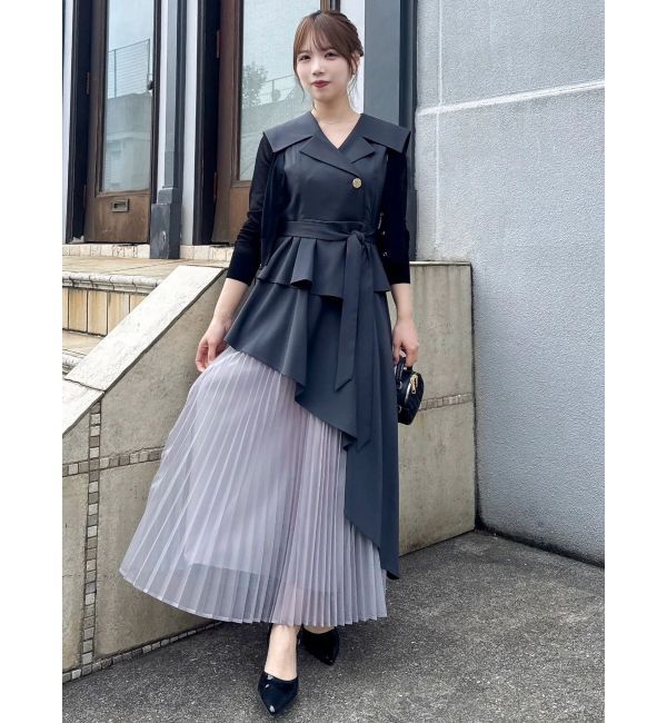 dazzlin「【復刻】アシメプリーツトレンチワンピース」|ワンピース|