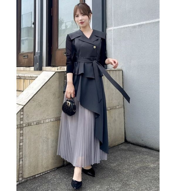 dazzlin「【復刻】アシメプリーツトレンチワンピース」|ワンピース|