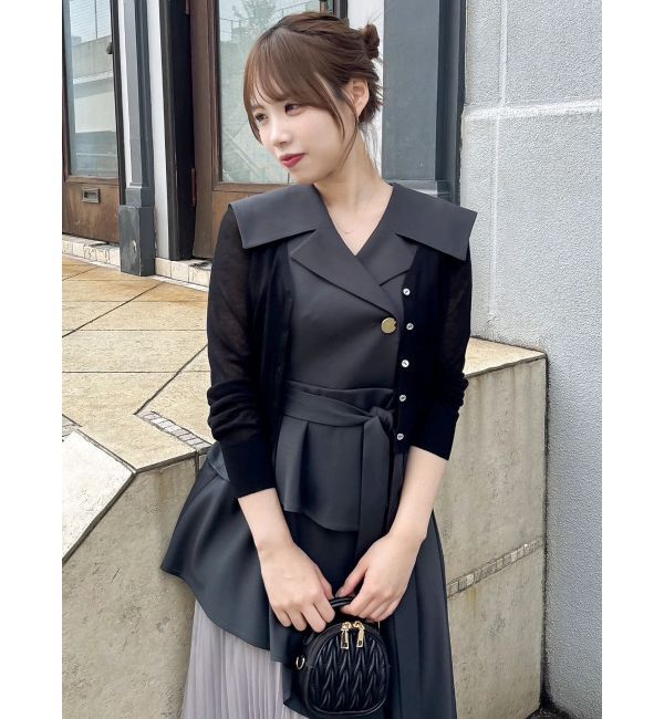 dazzlin「【復刻】アシメプリーツトレンチワンピース」|ワンピース|