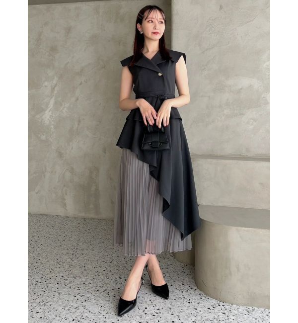 dazzlin「【復刻】アシメプリーツトレンチワンピース」|ワンピース|